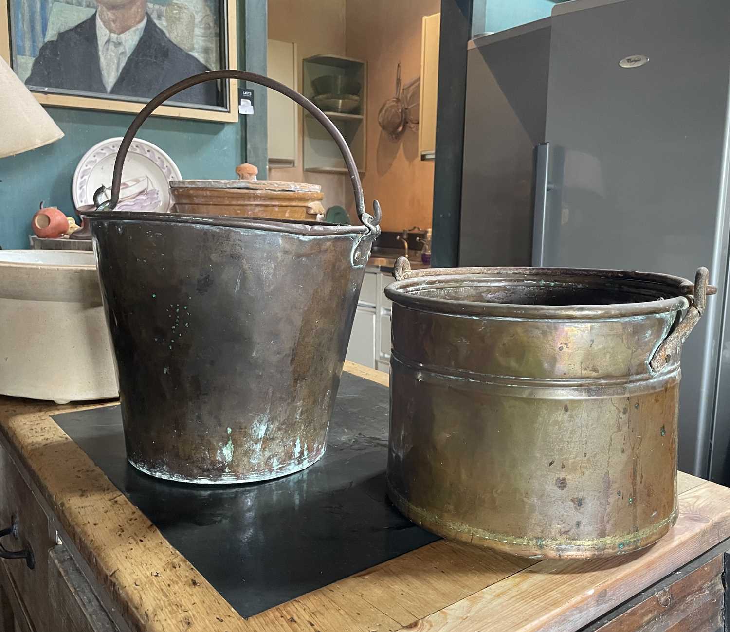Lot 25 - A Victorian copper bucket.