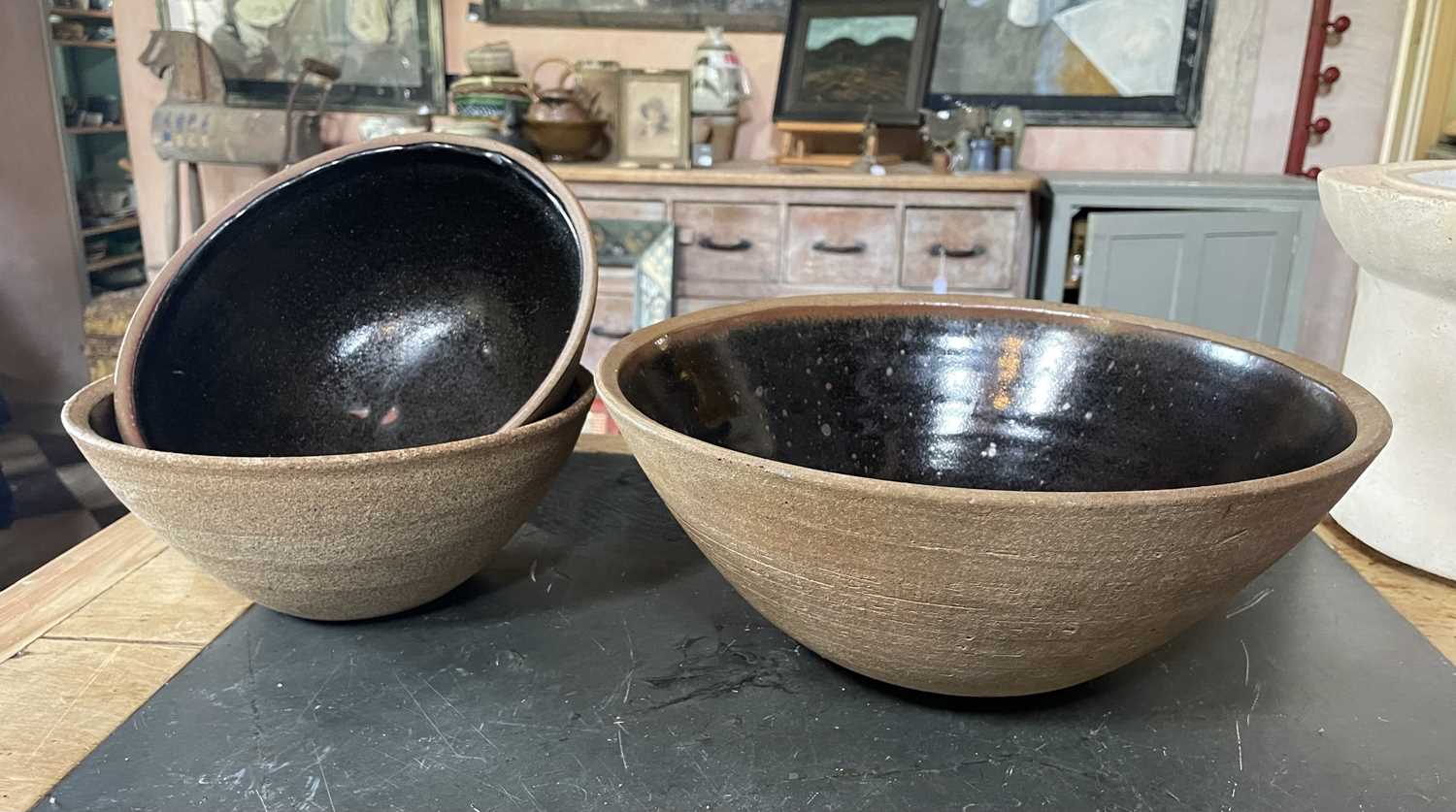 Lot 26 - A Leach standard ware studio pottery bowl.