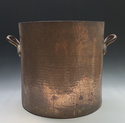 Lot 68 - A late19th century copper cylindrical pan, of...