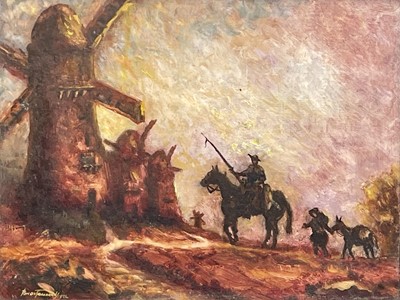Lot 152 - Horsemen Beside a Windmill