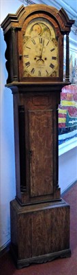 Lot 3317 - A George III eight day oak longcase clock, the...