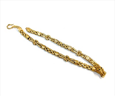 Lot 2466 - An extremely high purity gold bracelet 9.5gm