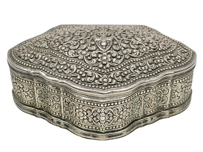 Lot 507 - A white metal betel box.
