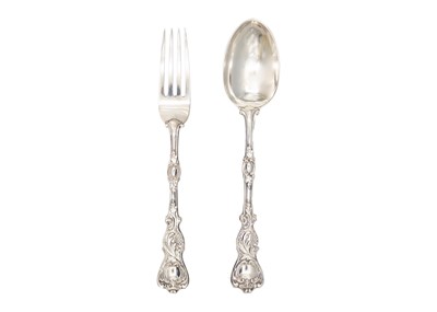 Lot 119 - A cased Victorian silver fork and spoon set by Mappin & Webb.