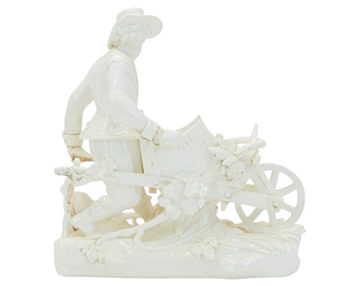 Lot 417 - A Minton glazed parian figure.