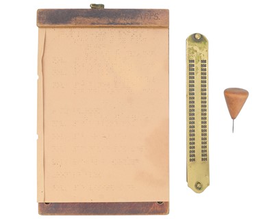 Lot 64 - A braille writing set.