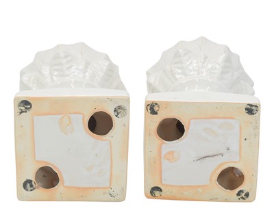 Lot 380 - A pair of contemporary glazed artichoke finials.