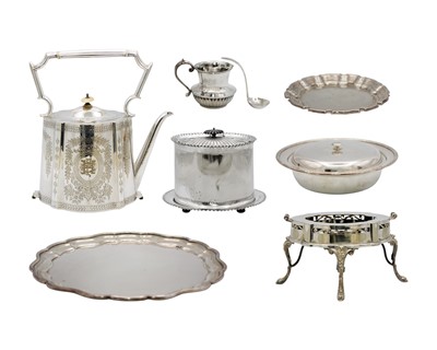 Lot 216 - A collection of silver-plated wares.