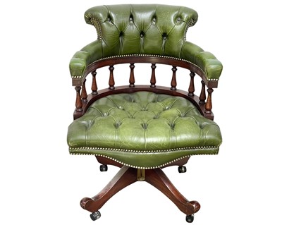 Lot 852 - A Victorian style swivel desk chair .