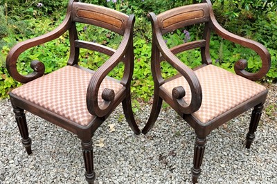 Lot 47 - A set of six Regency mahogany chairs.
