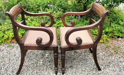Lot 47 - A set of six Regency mahogany chairs.
