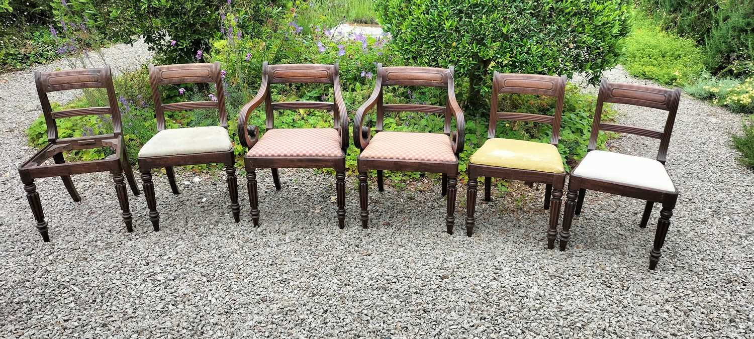 Lot 47 - A set of six Regency mahogany chairs.