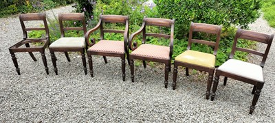 Lot 47 - A set of six Regency mahogany chairs.