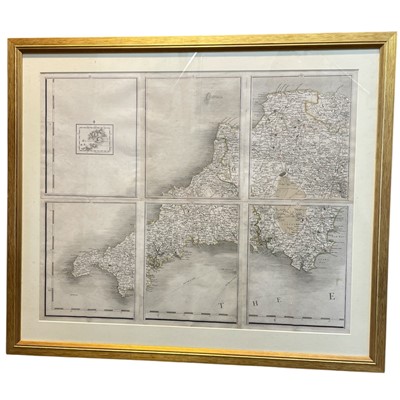 Lot 167 - A map of Cornwall by J Cary 1794 comprising...