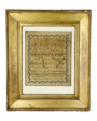 Lot 332 - A George III sampler.