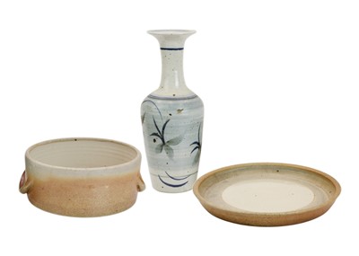 Lot 392 - A studio pottery planter, with stand.