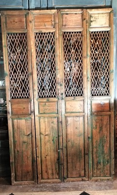 Lot 53 - A set of four pine shutters.