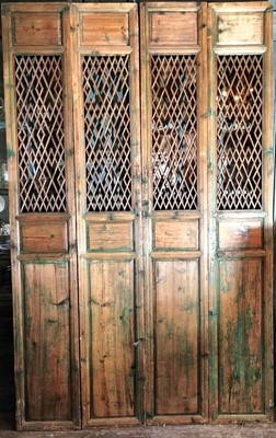 Lot 53 - A set of four pine shutters.