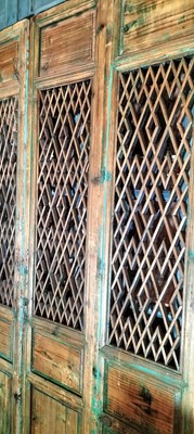 Lot 53 - A set of four pine shutters.