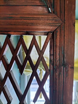 Lot 53 - A set of four pine shutters.
