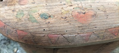 Lot 54 - A Norwegian oval bentwood tine or dowry box.