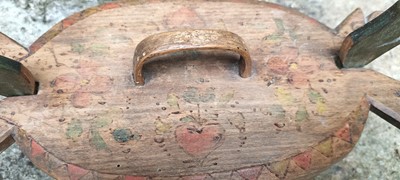 Lot 54 - A Norwegian oval bentwood tine or dowry box.