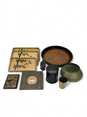 Lot 571 - A Japanese antimony photograph frame.