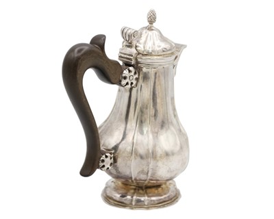 Lot 130 - A mid-18th-century continental, possibly Maltese, silver coffee pot.