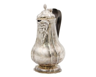 Lot 130 - A mid-18th-century continental, possibly Maltese, silver coffee pot.