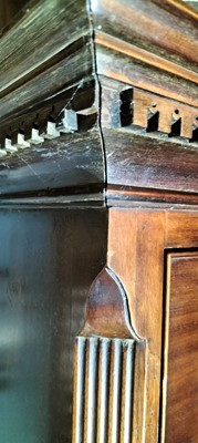 Lot 59 - A George III mahogany chest on chest.