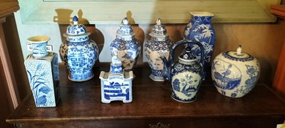 Lot 61 - A group of Chinese blue and white porcelain.