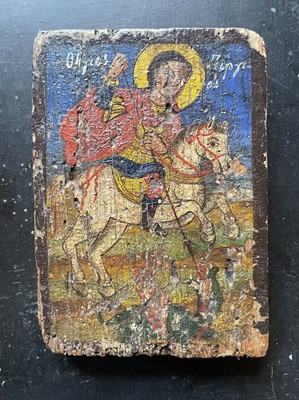 Lot 66 - A Greek painted icon.