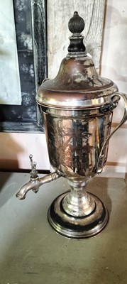 Lot 70 - A Victorian Loysel's Patent silver plated tea urn or samovar.
