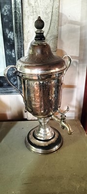 Lot 70 - A Victorian Loysel's Patent silver plated tea urn or samovar.