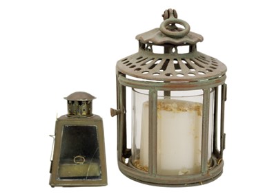Lot 156 - A brass marine lamp.