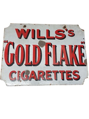 Lot 208 - An early 20th century double sided enamel advertising sign.