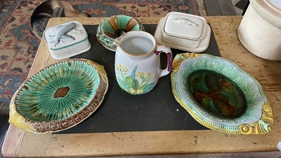 Lot 79 - A Victorian Majolica oval bread plate.