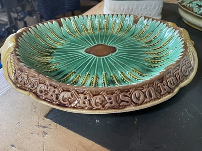 Lot 79 - A Victorian Majolica oval bread plate.