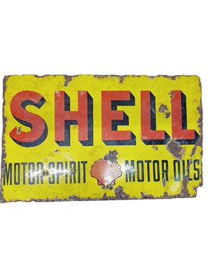 Lot 179 - An early 20th century double sided enamel advertising sign.