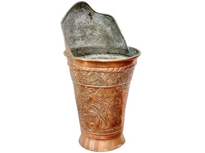 Lot 193 - A French copper grape hod.