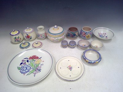 Lot 66 - A box of Art Deco and later Poole pottery,...