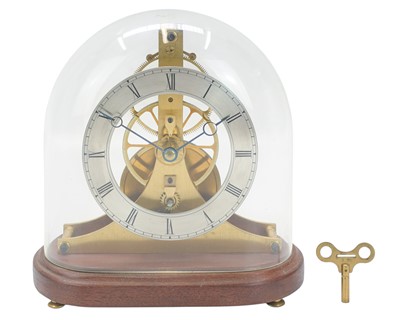Lot 797 - A small contemporary skeleton timepiece by K J Bradford.