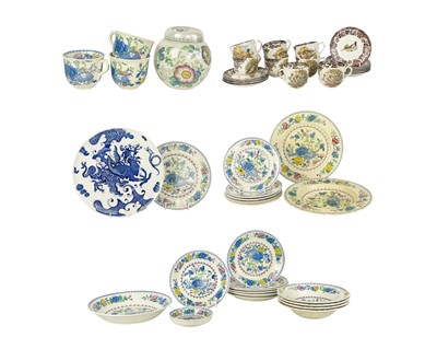 Lot 388 - A Mason's 'Regency' pattern part service.