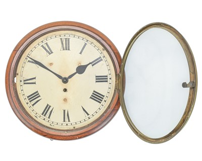 Lot 809 - A 19th century chain drive fusee circular wall clock.