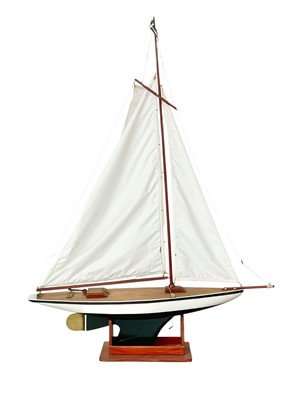 Lot 268 - A large rigged pond yacht.