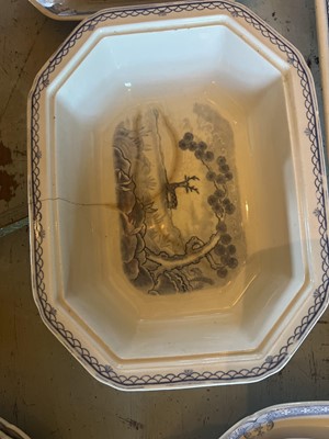 Lot 93 - A Royal Doulton blue and white 'Kang He' pattern part dinner service.