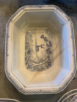 Lot 93 - A Royal Doulton blue and white 'Kang He' pattern part dinner service.