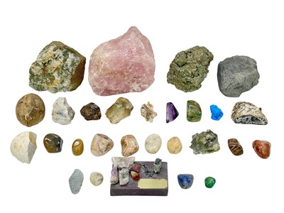 Lot 88 - A collection of approximately 25 mixed rock/mineral specimens.