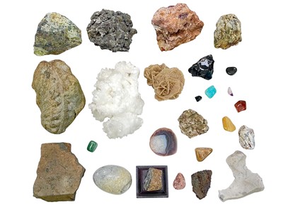 Lot 144 - A collection of approximately 20 mixed rock/mineral specimens.