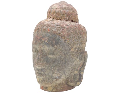 Lot 575 - A Thai terracotta Buddha head.